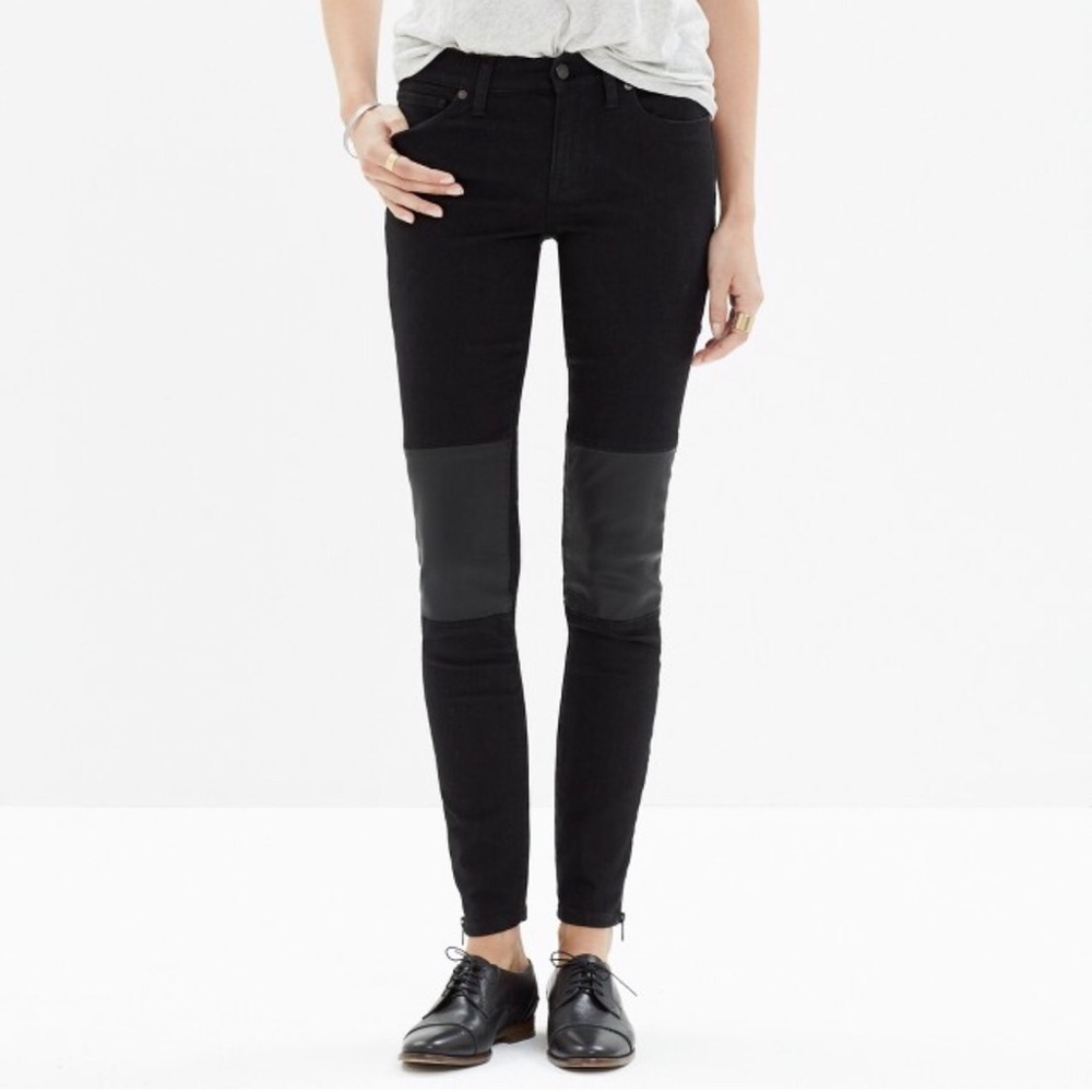 Madewell black Skinny Skinny zip jeans
