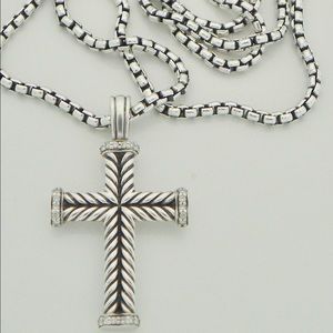 David Yurman Cross and Chain