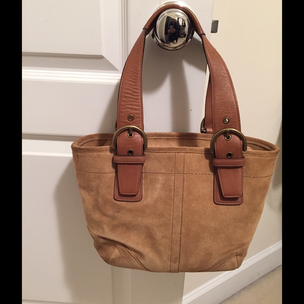 Coach Beige Suede Soho Tote