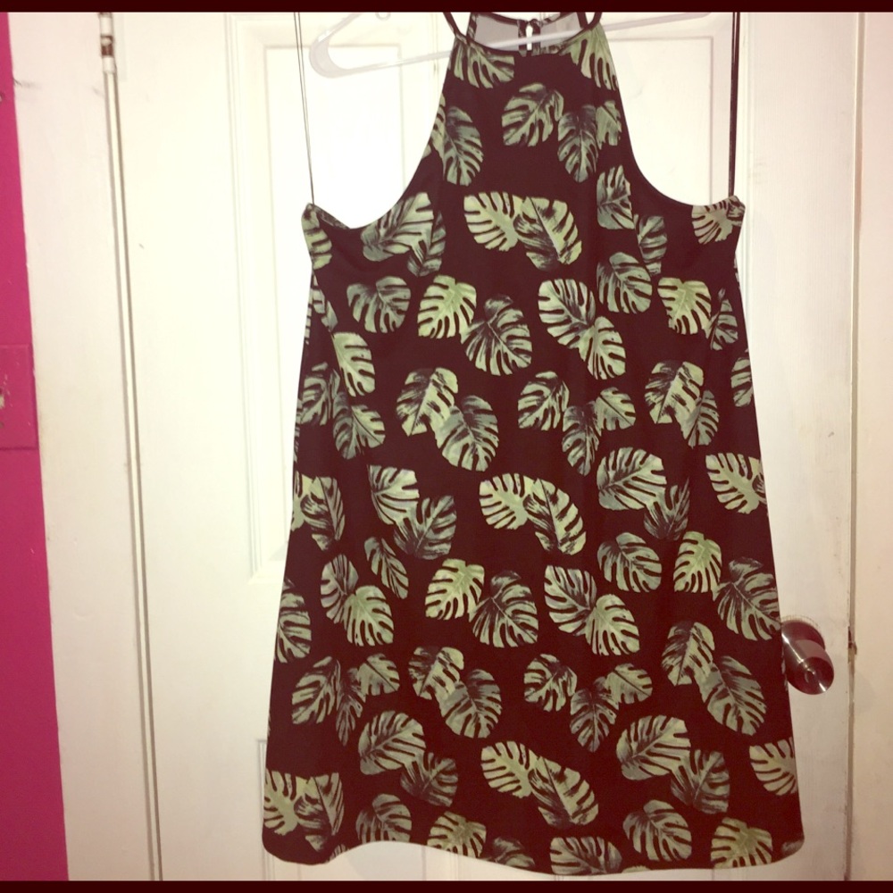 Palm tree halter top dress