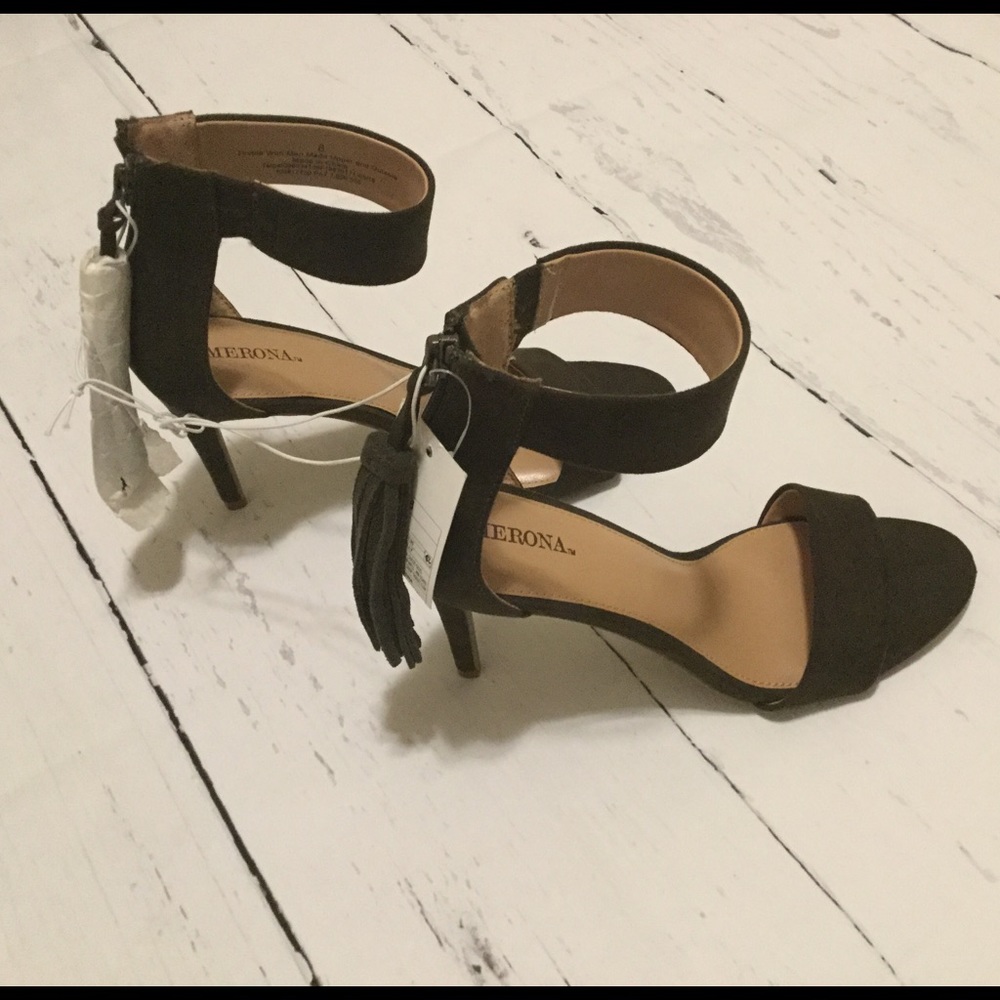 Olive Green Heeled Sandals - Picture 4 of 6