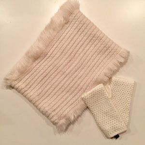 Infinity scarf and fingerless gloves set