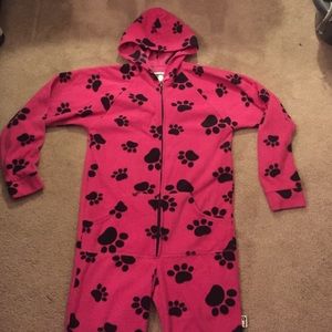Adult hooded footie pjs