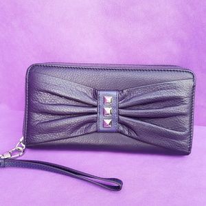 Levenger Studded Leather Wristlet