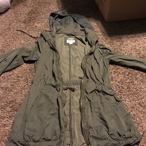 Army green anorak
