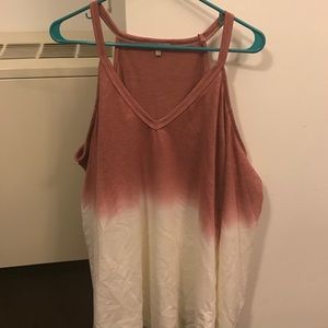 Off the shoulder ombré shirt