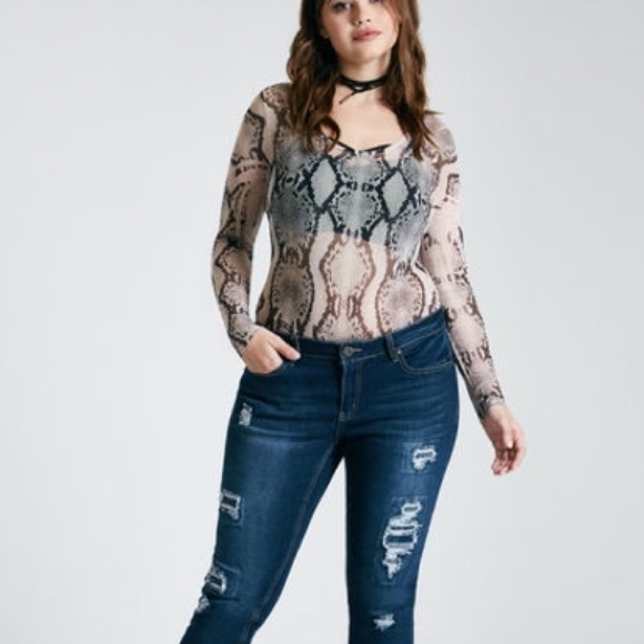 Mesh snake thong bodysuit - Picture 2 of 2