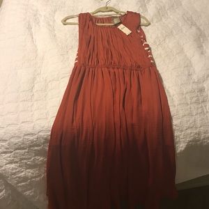 Burnt Orange Anthropologie dress!