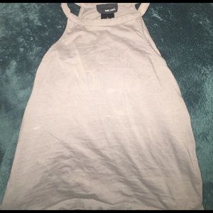 Gray cropped tank top