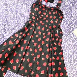 Black Ixia strawberry dress