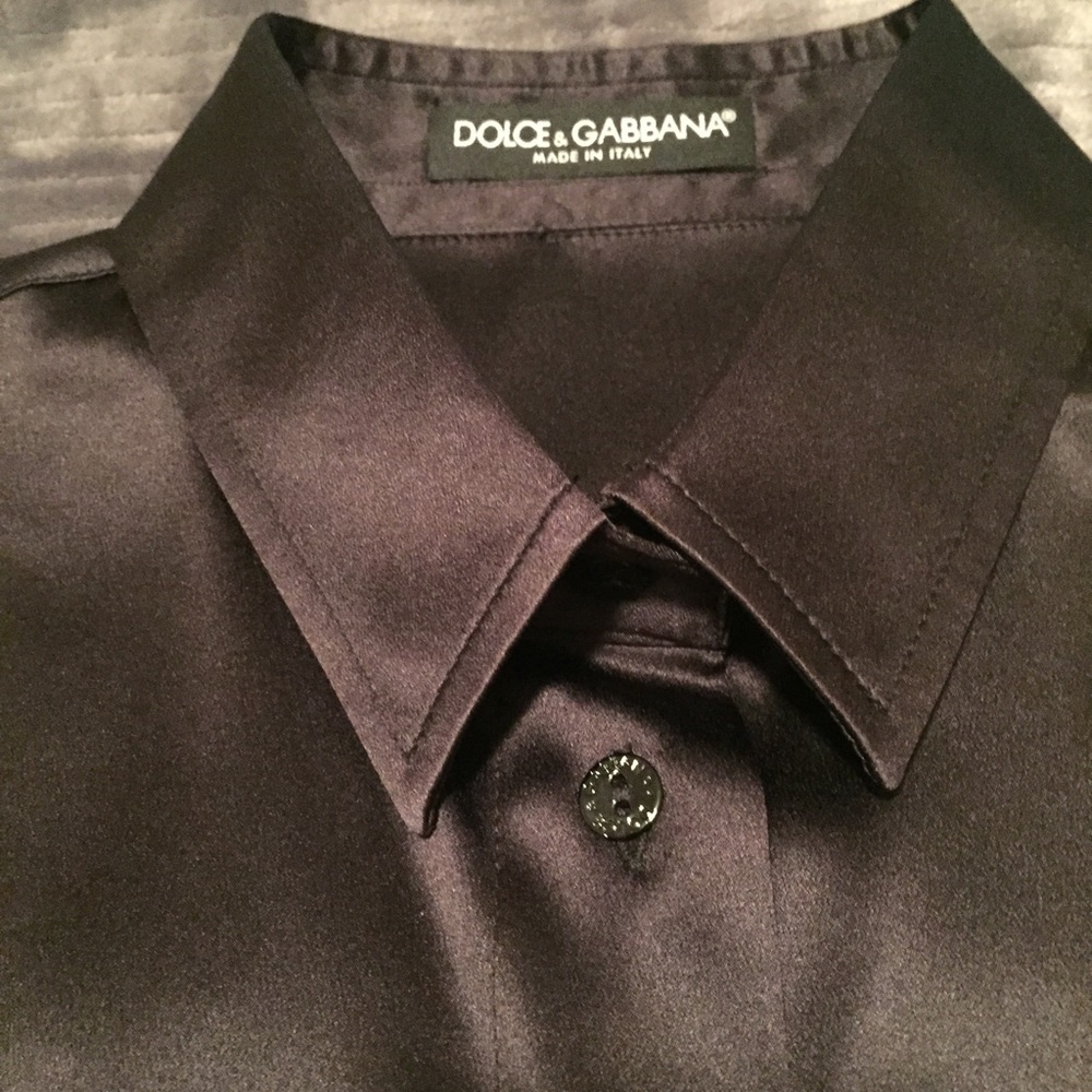 Dolce & Gabbana - Black silk button up blouse