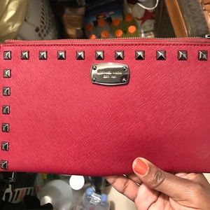 Michael Kors Studded Zip Clutch
