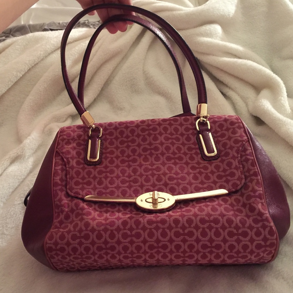Dark purple Coach handbag