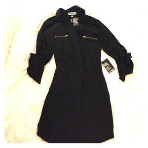 Express Black portofino shirt dress