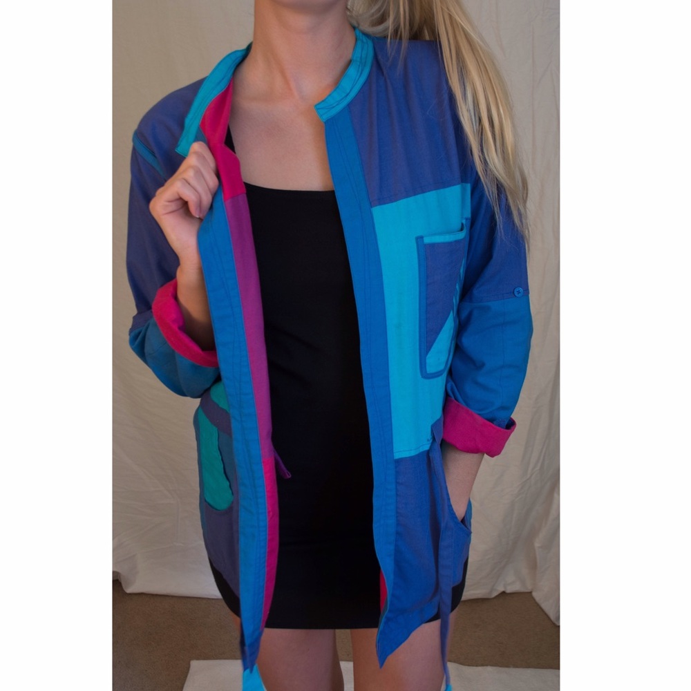 Vintage color block jacket