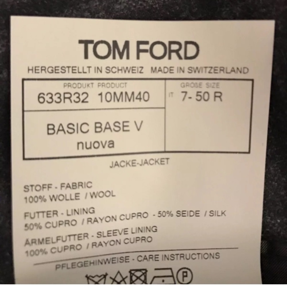 NWT Tom Ford 40R / 50EU jacket / blazer $5295 - Picture 5 of 5