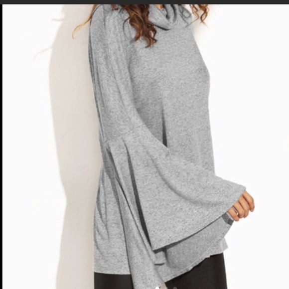 2X HP 1LEFT Cowl neck split back bell sleeve - Picture 2 of 4