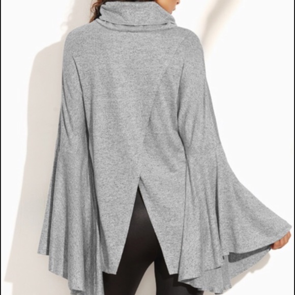 2X HP 1LEFT Cowl neck split back bell sleeve - Picture 3 of 4