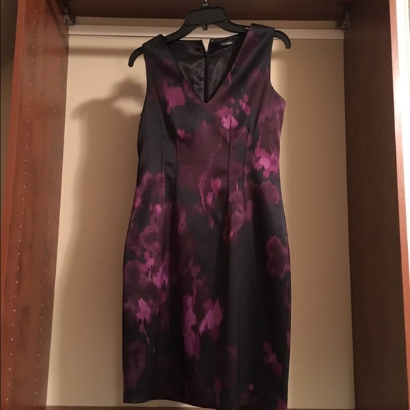 Black and purple/magenta flower pattern dress! - Picture 1 of 2