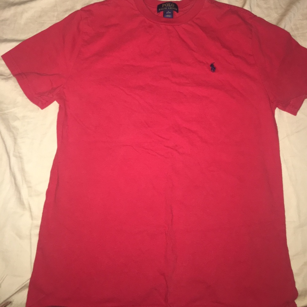 polo by ralph lauren red crewneck short sleeve