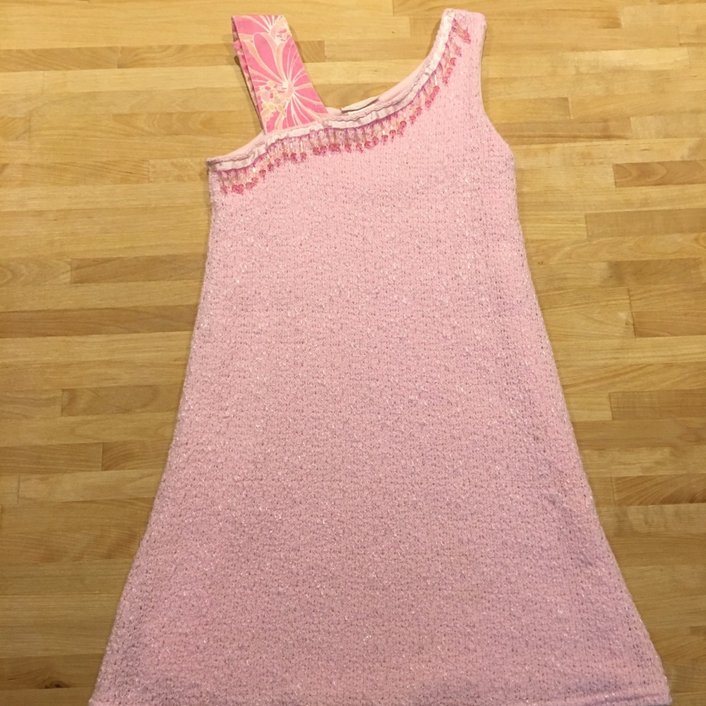 Pink Beaded Cachcach Dress