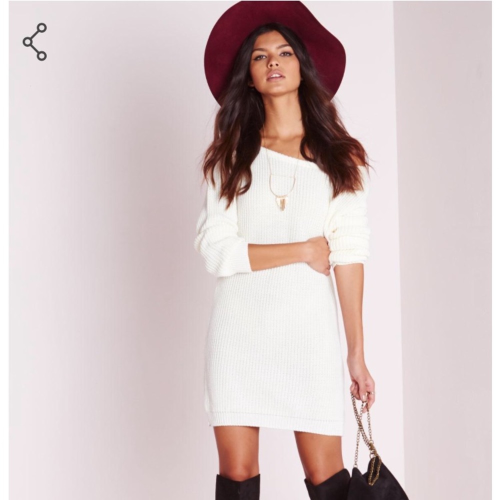 Off the shoulder sweater dress