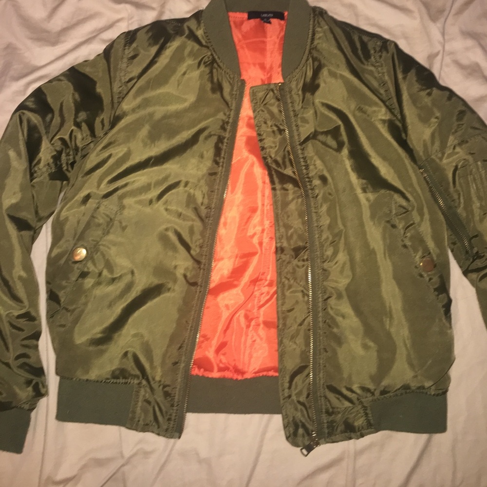 olive green bomber jacket