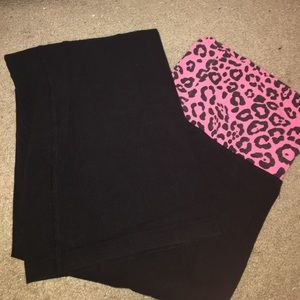 Black cotton yoga pants