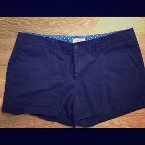 Merona size 12 navy blue twill cotton shorts