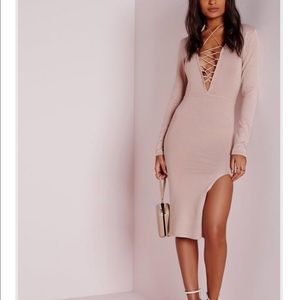 missguided pink dress