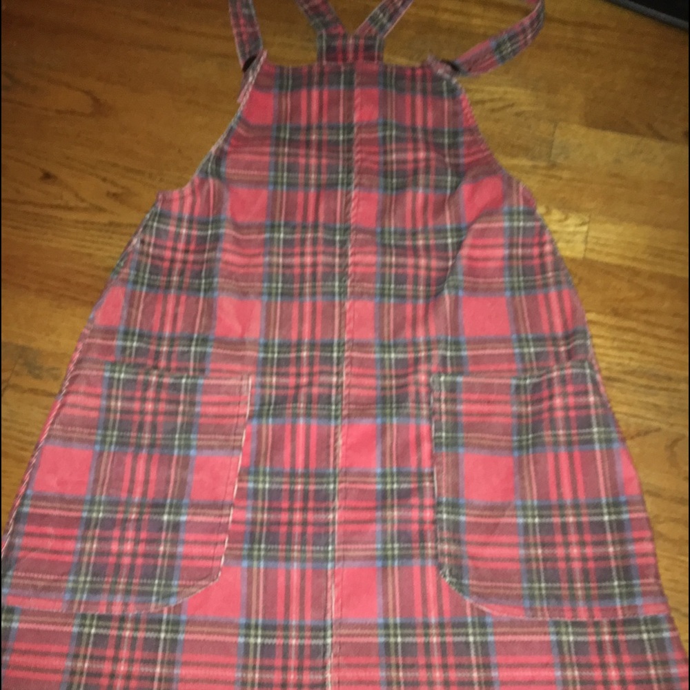 Mink Pink Plaid Overall Dress