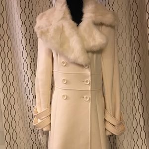 Bebe Off-White Wool Coat