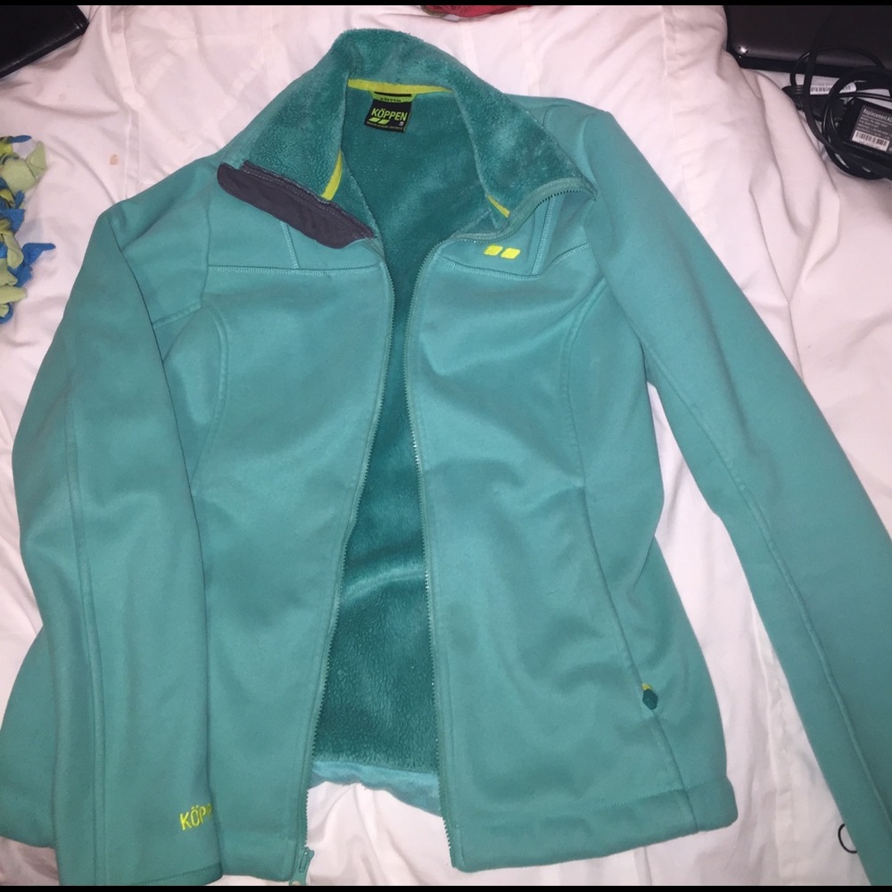 Fur lined fleece coat