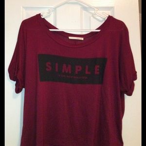 Maroon Cropped T-shirt
