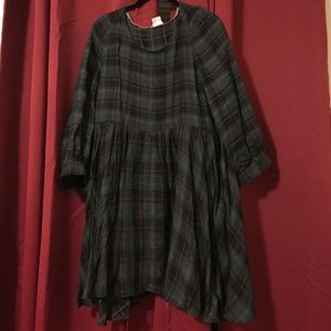 Babydoll plaid dress