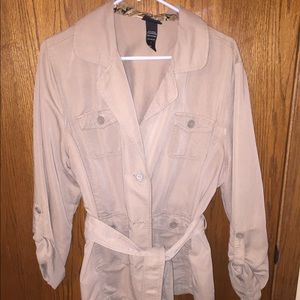 Torrid jacket with belt