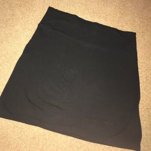 Plain black pencil skirt