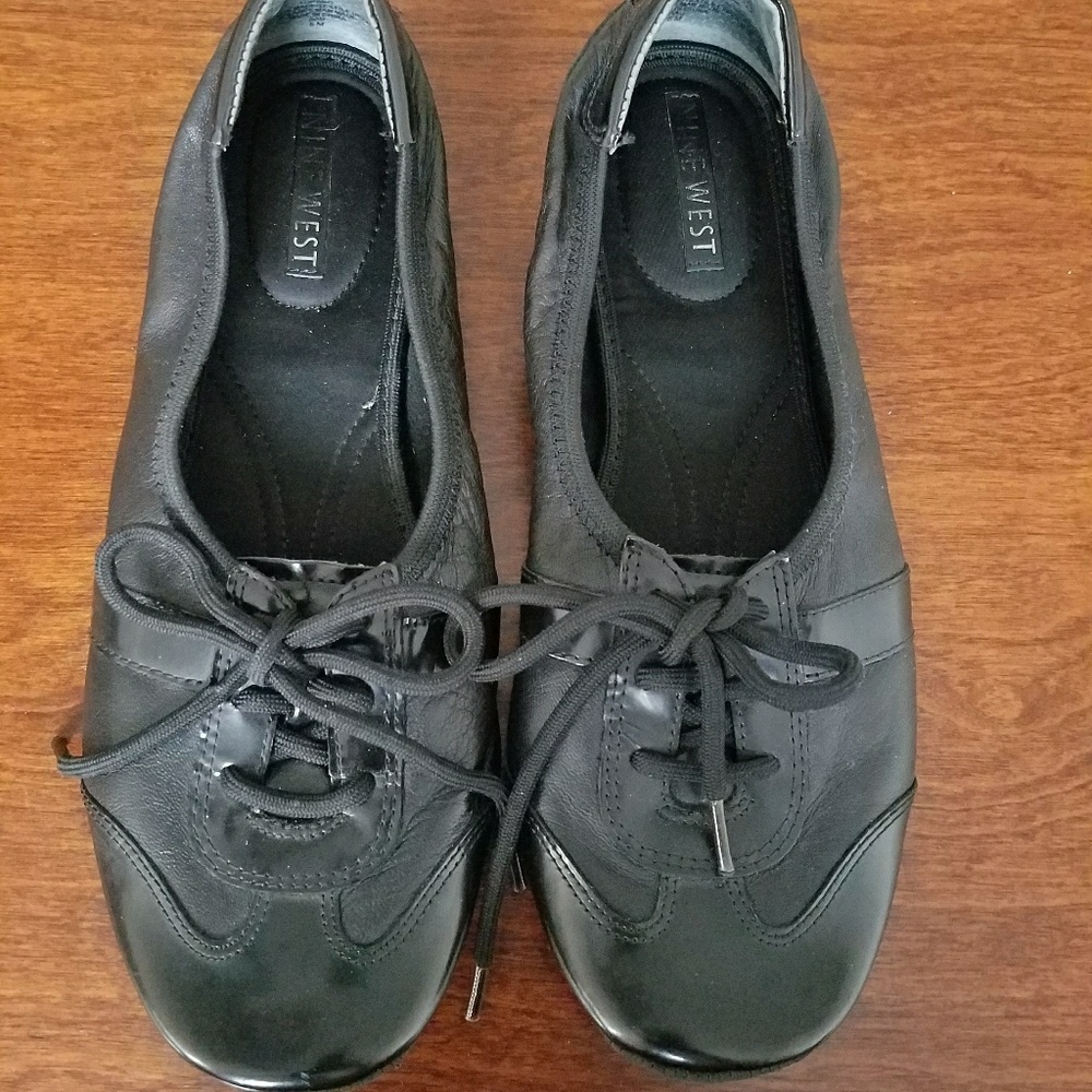 Nine West Leather Lace-up Flats
