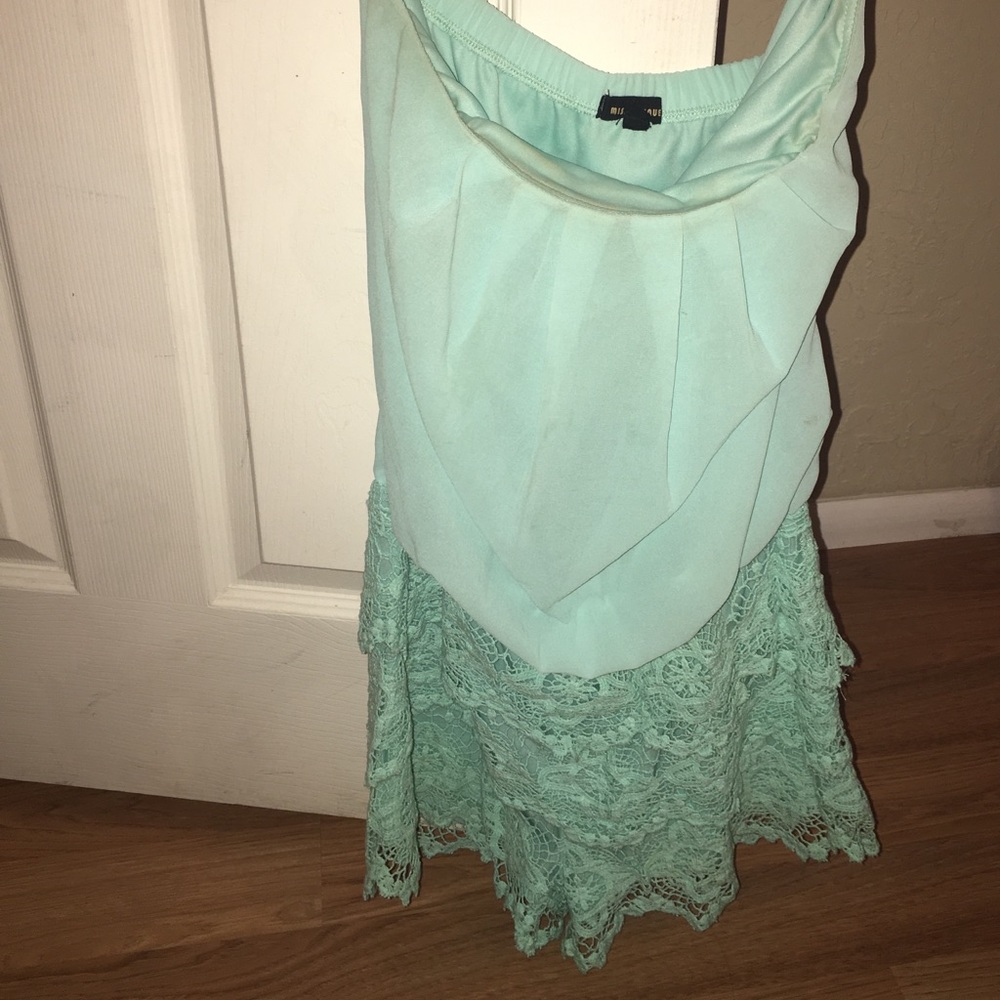 Romper with lace shorts