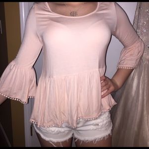 Lulus 3/4 length bell sleeve top