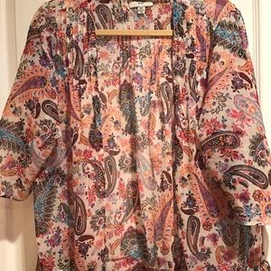American Eagle Paisley Short Sleeve Kimono XS/S