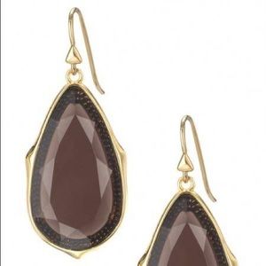 Stella & Dot Sentiment Stone Drop Smoky Quartz
