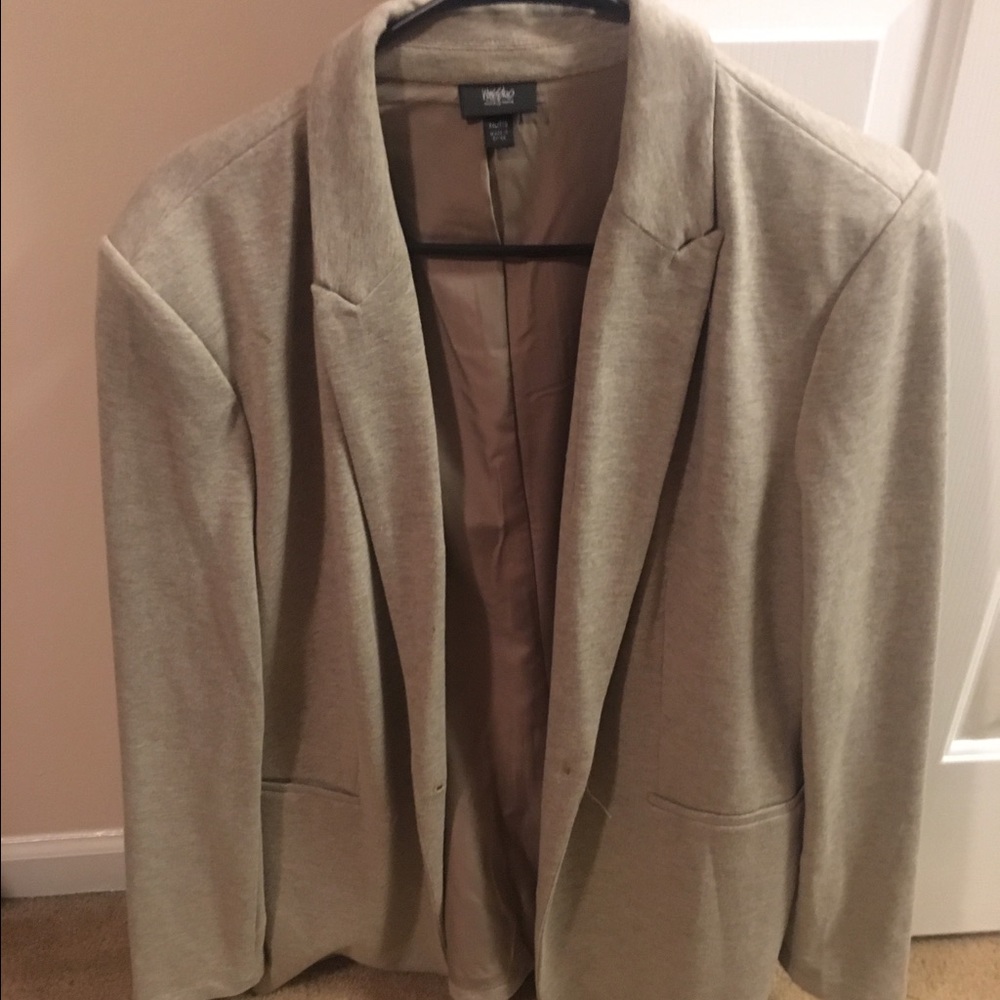 Mossimo tan knit blazer 2x