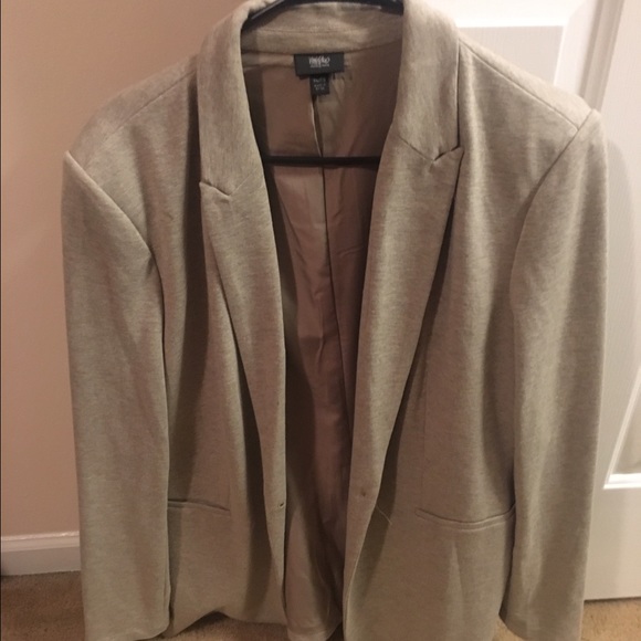 Mossimo tan knit blazer 2x - Picture 1 of 3