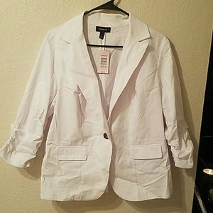 Plus Size white blazer