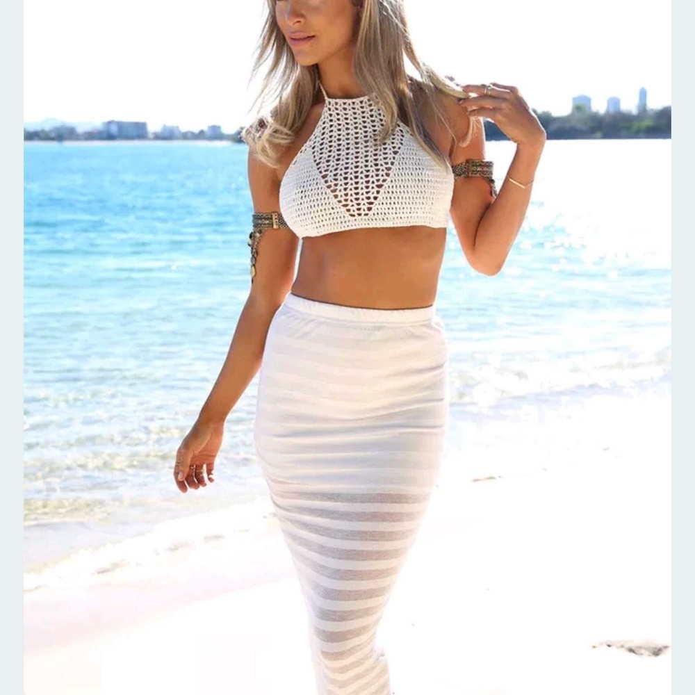🆕nwt 5 star rating🌟white crochet halter - Picture 4 of 4