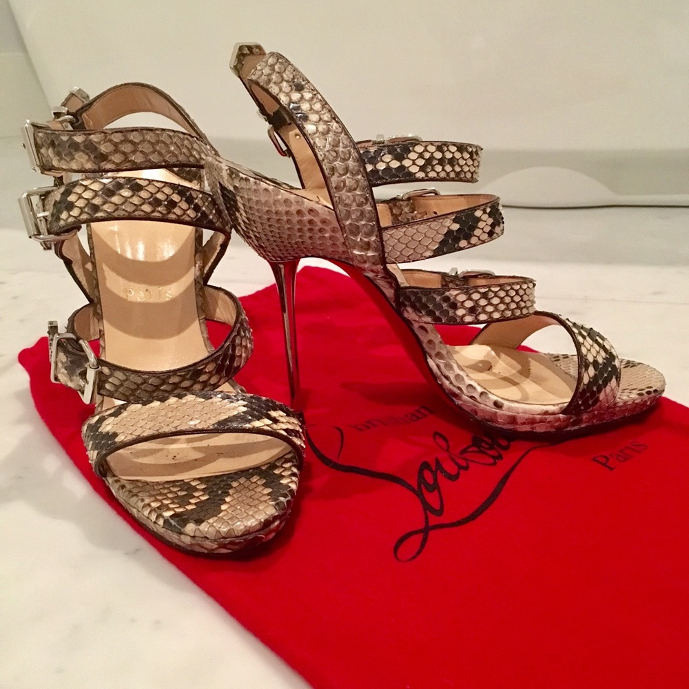 Christian Louboutin Snakeskin Needle-Thin Heel