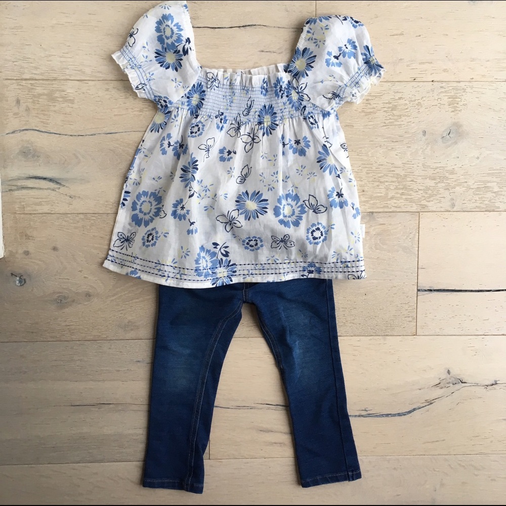 Pumpkin Patch Summer Shirt and H&M Girls' Jeggings