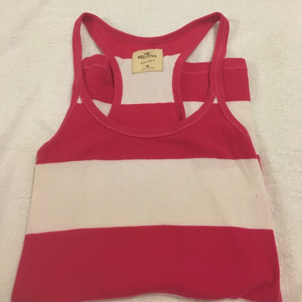 Pink and what stripped tank top