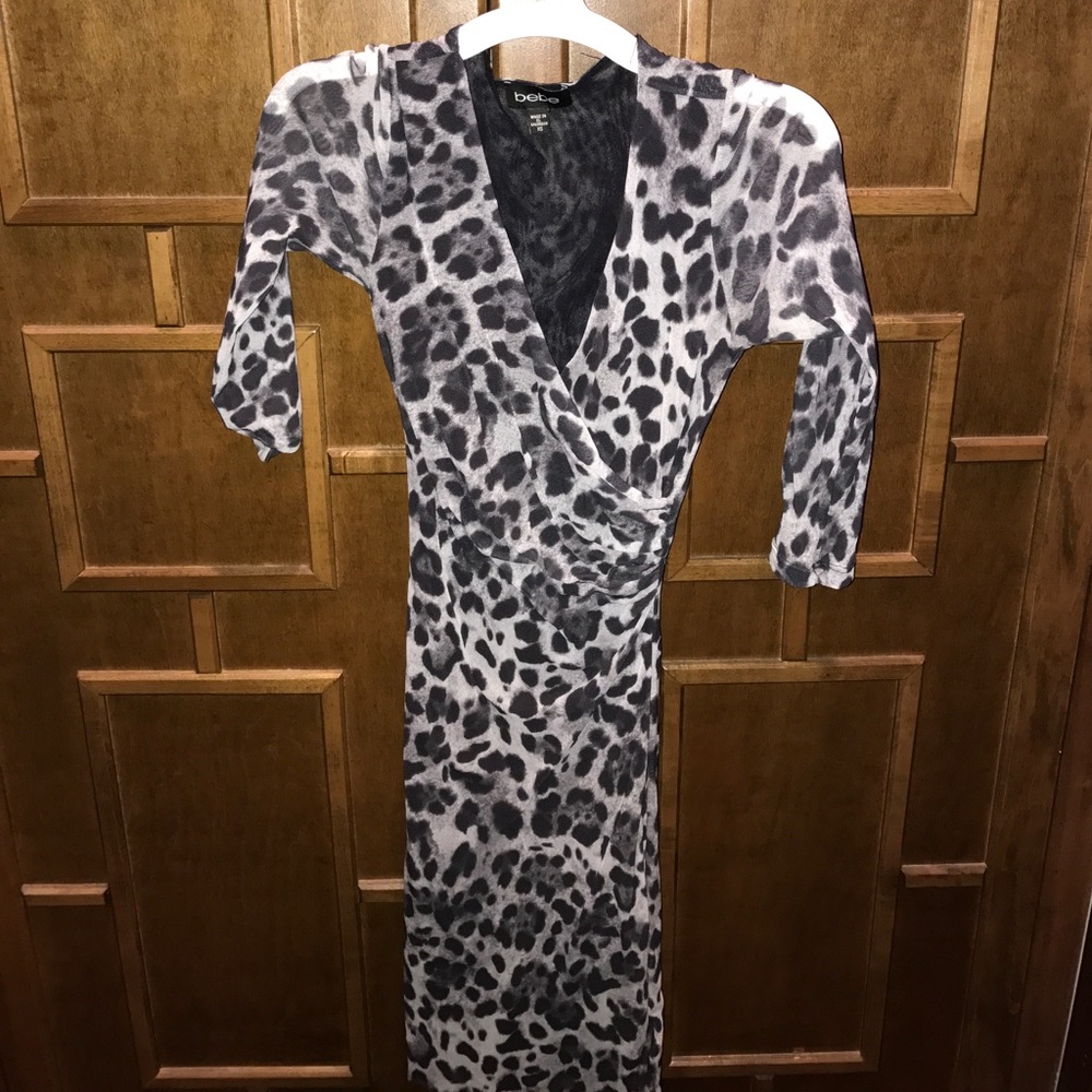 Black and gray pattern party dress